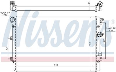 Радиатор охлаждения двигателя NISSENS 65015