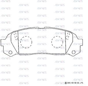 Колодки тормозные дисковые AKEBONO AN467K