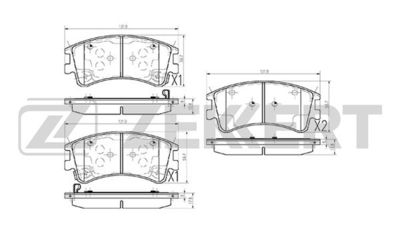 Колодки тормозные дисковые передние Zekkert BS2064