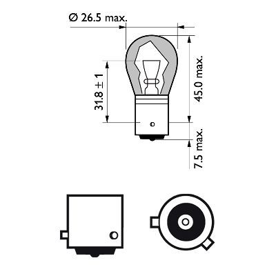 Лампа накаливания сигнальная PHILIPS 12496NAB2