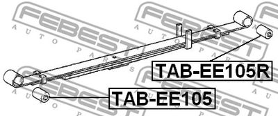 Сайлентблок рессоры задней FEBEST TABEE105R