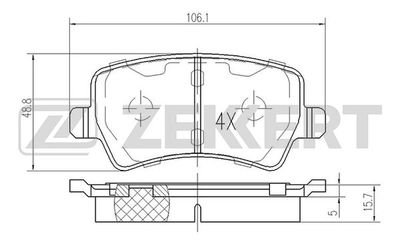 Комплект тормозных колодок GParts VO30794554