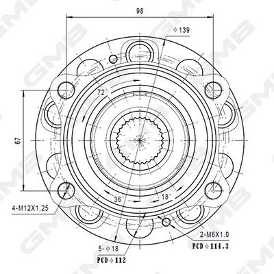 Ступица колеса ILJIN IJ113060
