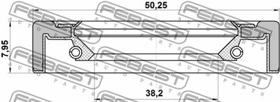 Сальник привода FEBEST 95GCY40500808X