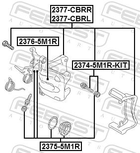 Поршень тормозного суппорта MASTERKIT 77A1361