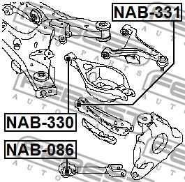 Сайлентблок заднего рычага FEBEST NAB330
