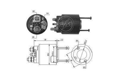 Реле втягивающее стартера ERA ZM495
