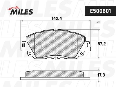 Колодки тормозные дискового тормоза Miles E500601