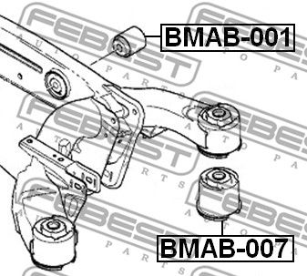 Сайлентблок задней балки FEBEST BMAB001