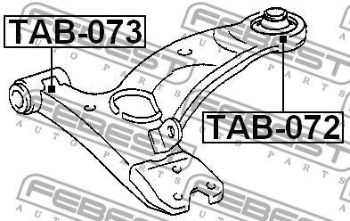 Сайлентблок рычага переднего FEBEST TAB073