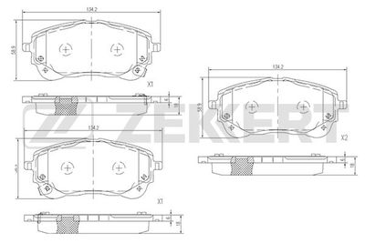 Колодки тормозные дисковые передние Zekkert BS1477