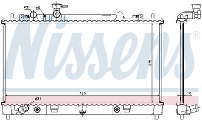 Радиатор системы охлаждения NISSENS 68508