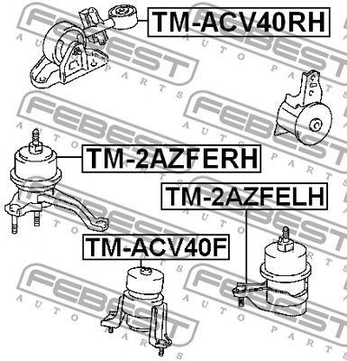 Подушка двигателя TOYOTA 1236128221
