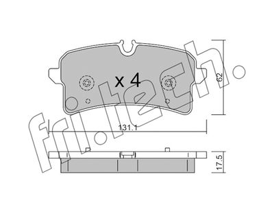 Комплект колодок для дискового тормоза TRUSTING 12610