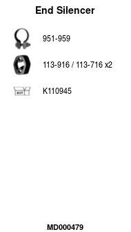 Глушитель задняя часть POLMOSTROW 08671