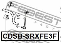 Втулка стабилизатора переднего FEBEST CDSBSRXFE3F