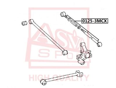 Тяга задняя поперечная регулируемая ASVA 01253MCX