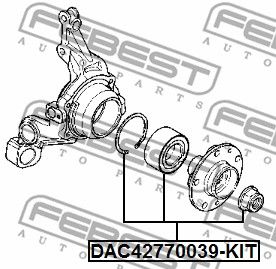Подшипник ступичный задний ремкомплект FEBEST DAC42770039KIT