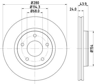 Диск тормозной Nisshinbo ND2054K