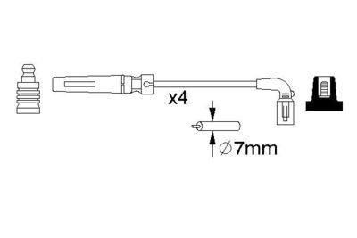 Комплект проводов высоковольтных BOSCH 0986356987
