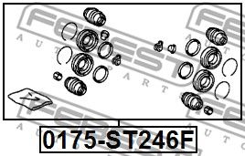 Ремкомплект суппорта тормозного переднего FEBEST 0175ST246F