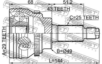 ШРУС наружный FEBEST 0710IGN29A43