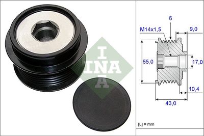 Шкив генератора INA 535020810