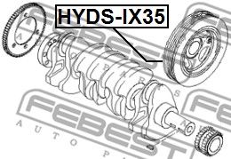 Шкив коленвала FEBEST HYDSIX35