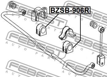 Втулка стабилизатора заднего FEBEST BZSB906R