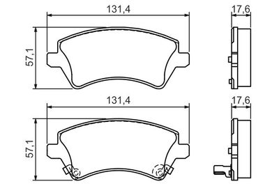 Колодки тормозные дисковые BOSCH 0986424735
