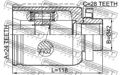 ШРУС внутренний правый FEBEST 0411NA4WRH