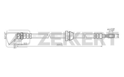 Шланг тормозной передний PILENGA BH3727