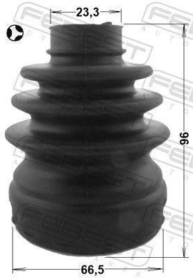 Пыльник ШРУС внутреннего комплект FEBEST 1015T255T