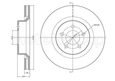 Диск тормозной METELLI 231593C
