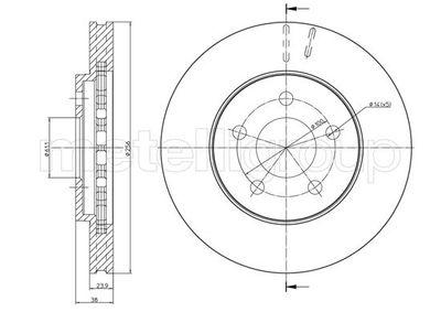 Диск тормозной METELLI 231622