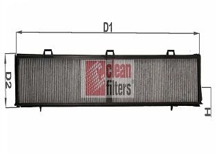 Фильтр салона угольный CLEAN FILTERS NC2314CA