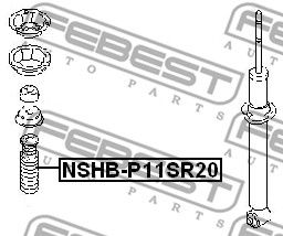 Пыльник амортизатора переднего FEBEST NSHBP11SR20