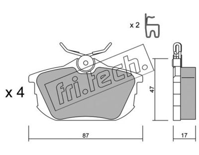 Колодки тормозные дисковые передние BESER 3560