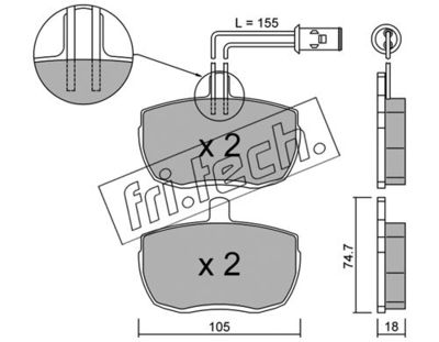 Комплект колодок для дискового тормоза TRUSTING 0181
