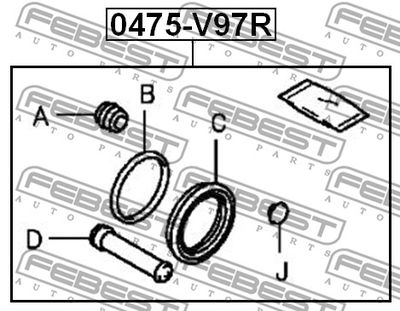 Ремкомплект суппорта заднего FEBEST 0475V97R