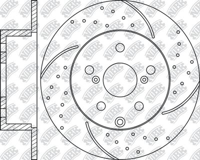 Диск тормозной задний NIBK RN1487DSET