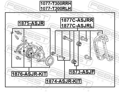 Суппорт тормозной задний левый FEBEST 1077T300RLH