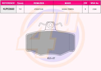 Колодки тормозные дисковые TATSUMI TCA1105