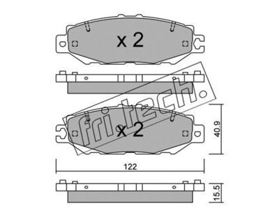 Комплект колодок для дискового тормоза TRUSTING 7751