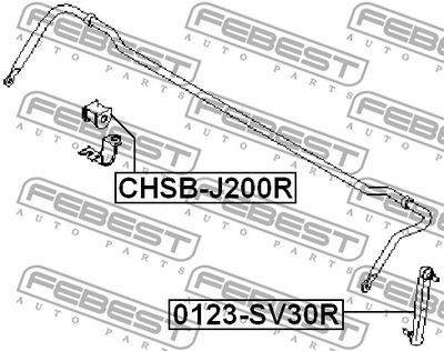 Втулка стабилизатора заднего FEBEST CHSBJ200R