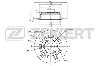 Диск тормозной задний Zekkert BS5820