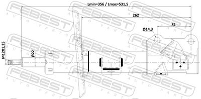 Амортизатор FEBEST 02110012FL