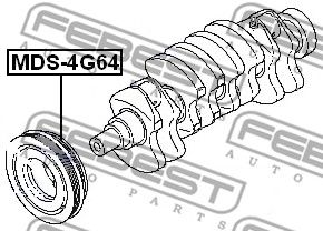 Шкив коленвала FEBEST MDS4G64