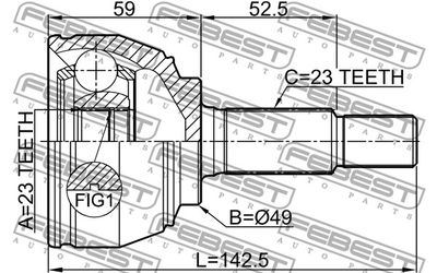 ШРУС наружный FEBEST 0210E11E