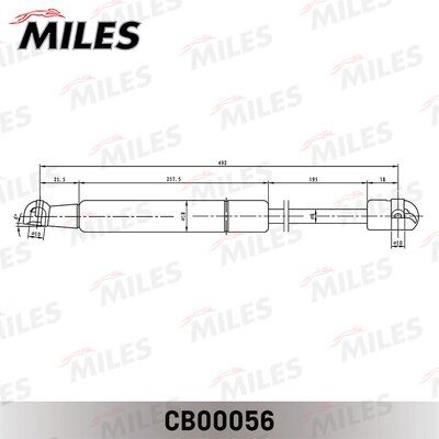 Амортизатор багажника Miles CB00056